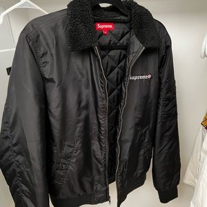 Supreme Independent Fur Collar Bomber Jacket